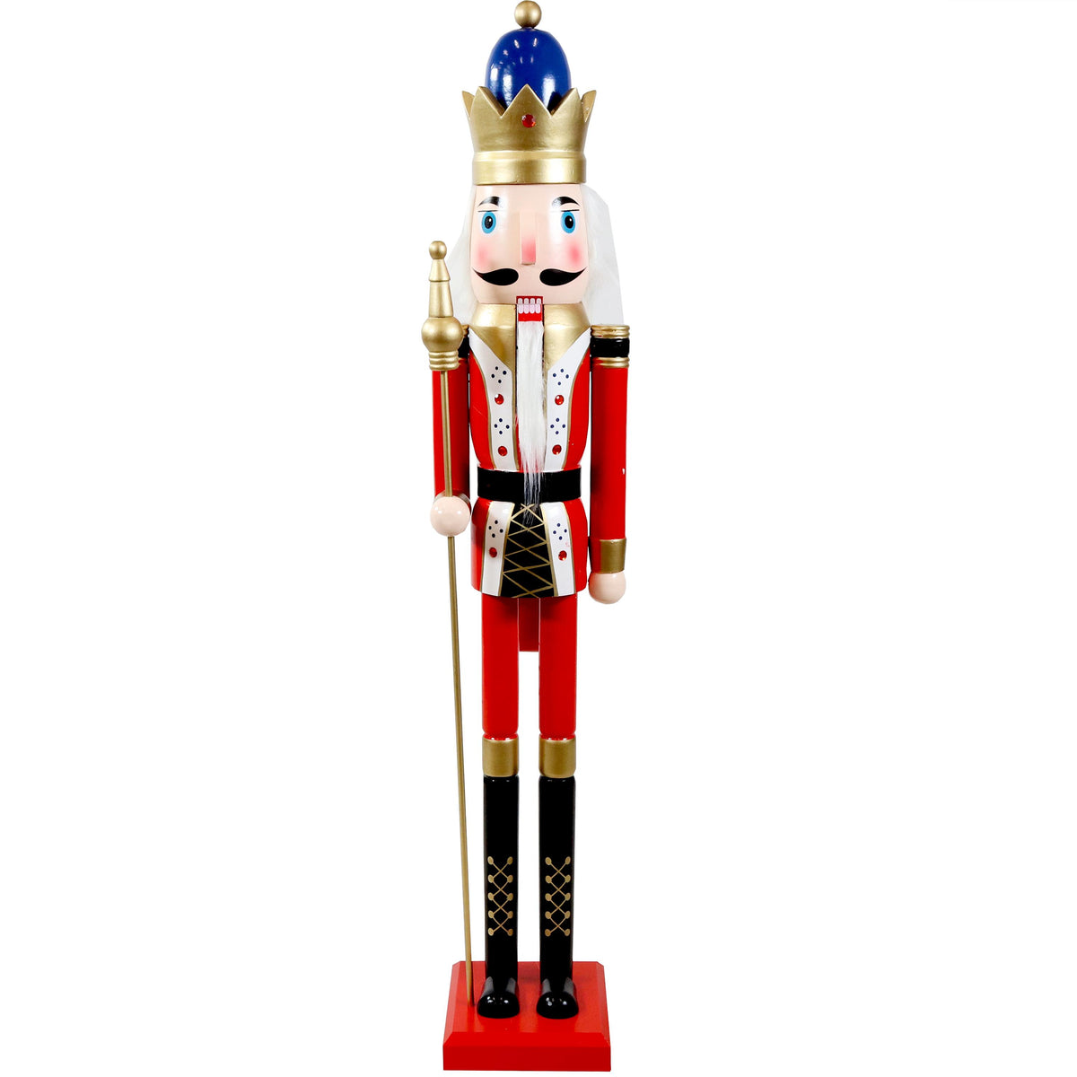 Sunnydaze Balthazar the Protector Indoor Decorative Traditional Christmas Wooden Nutcracker Statue, 48-Inch