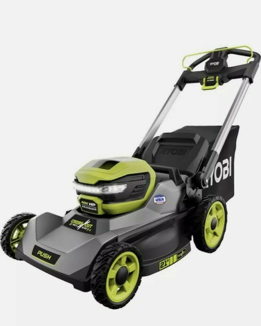 RYOBI RY401200 Push Lawn Mower Kit 21 inch 40-Volt w/ Battery and Charger $499
