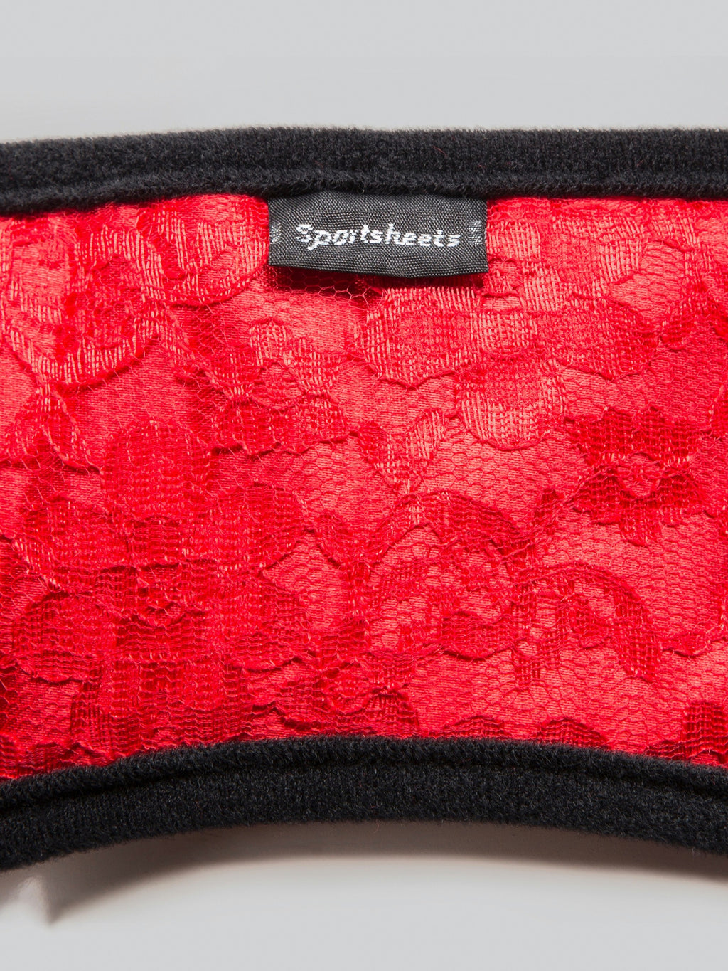 Sportsheets Chantilly Lace Corset-Back Strap On Harness, Red