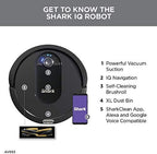 Shark AV993 IQ Robot Vacuum, Self Cleaning Brushroll, Advanced Navigation, Perfect for Pet Hair, Compatible with Alexa, Wi Fi , Black