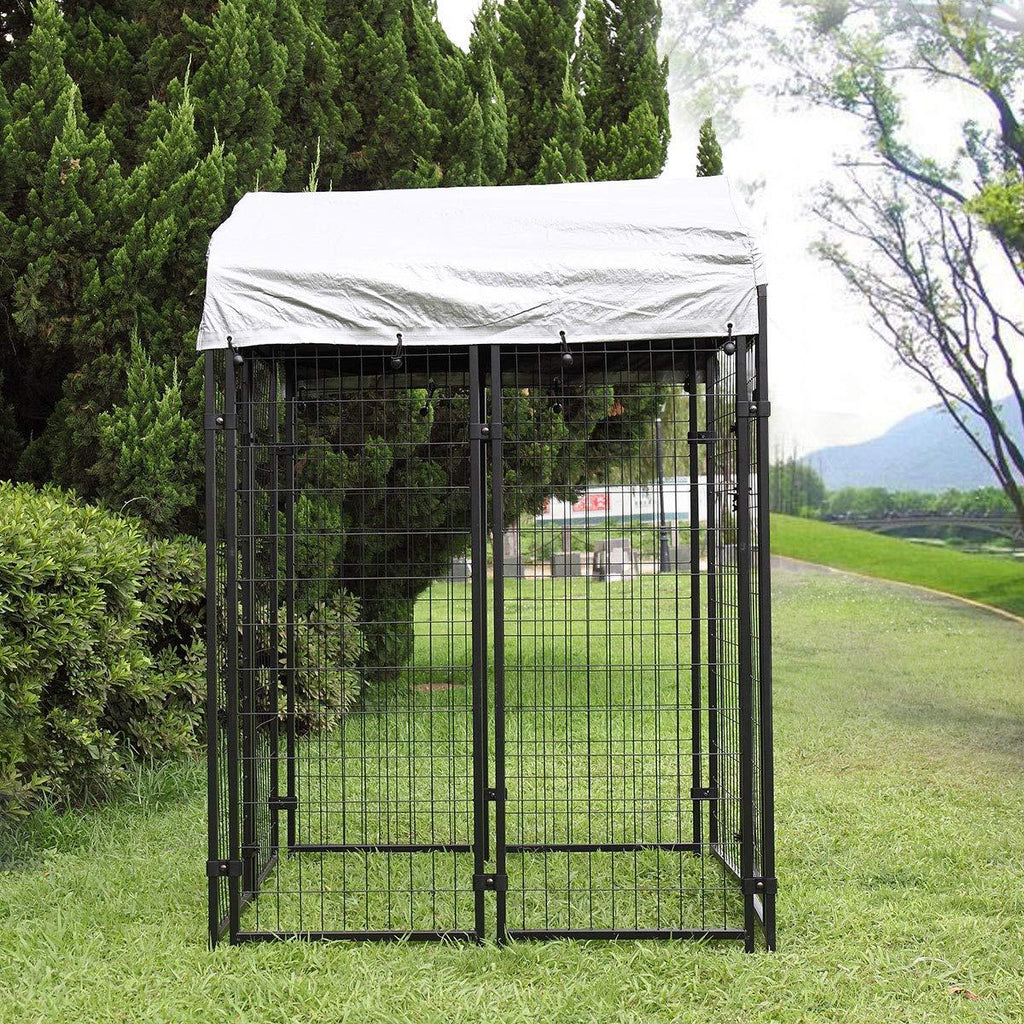 Sandinrayli Medium Outdoor Dog Kennel Cat Pet Shelter Waterproof Cover Shade Enclosure House Cage