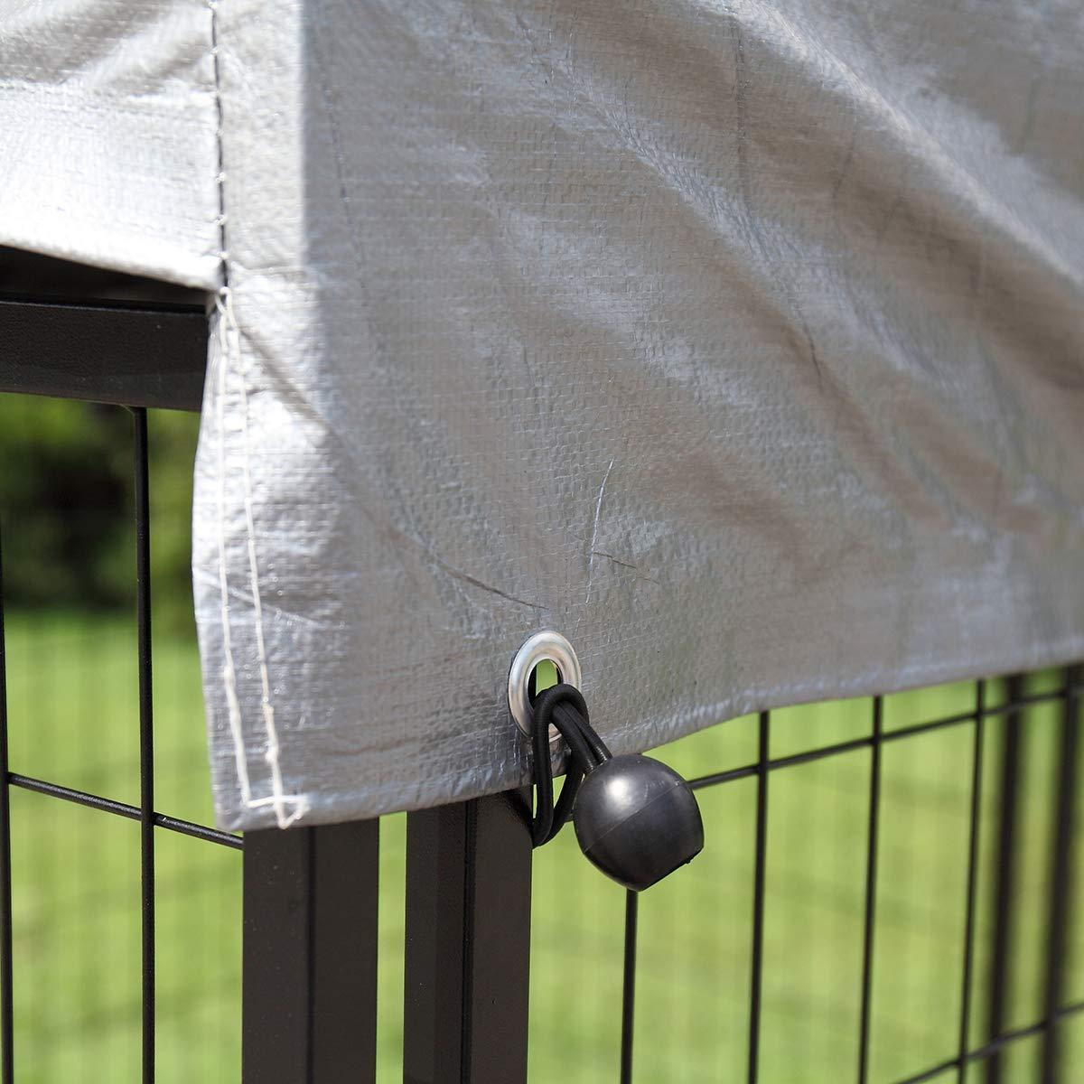 Sandinrayli Medium Outdoor Dog Kennel Cat Pet Shelter Waterproof Cover Shade Enclosure House Cage
