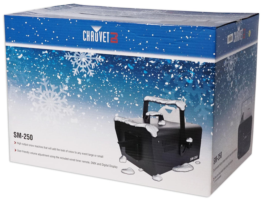 Chauvet DJ SM 250 Portable DMX Snow Machine w/ Remote+Fog Machine w/ Remote