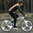 Hotwon Commuters Aluminum Full Suspension Road Bike 21 Speed Disc Brakes, 700c,220lbs,Iron,Black