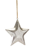 Club Pack of 12 Silver Colored Christmas Star Ornaments 8.5"