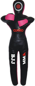 QUADRO MMA Martial Arts Grappling Dummy Jiu Jitsu Standing Position Punching Bag Black - 70 inches