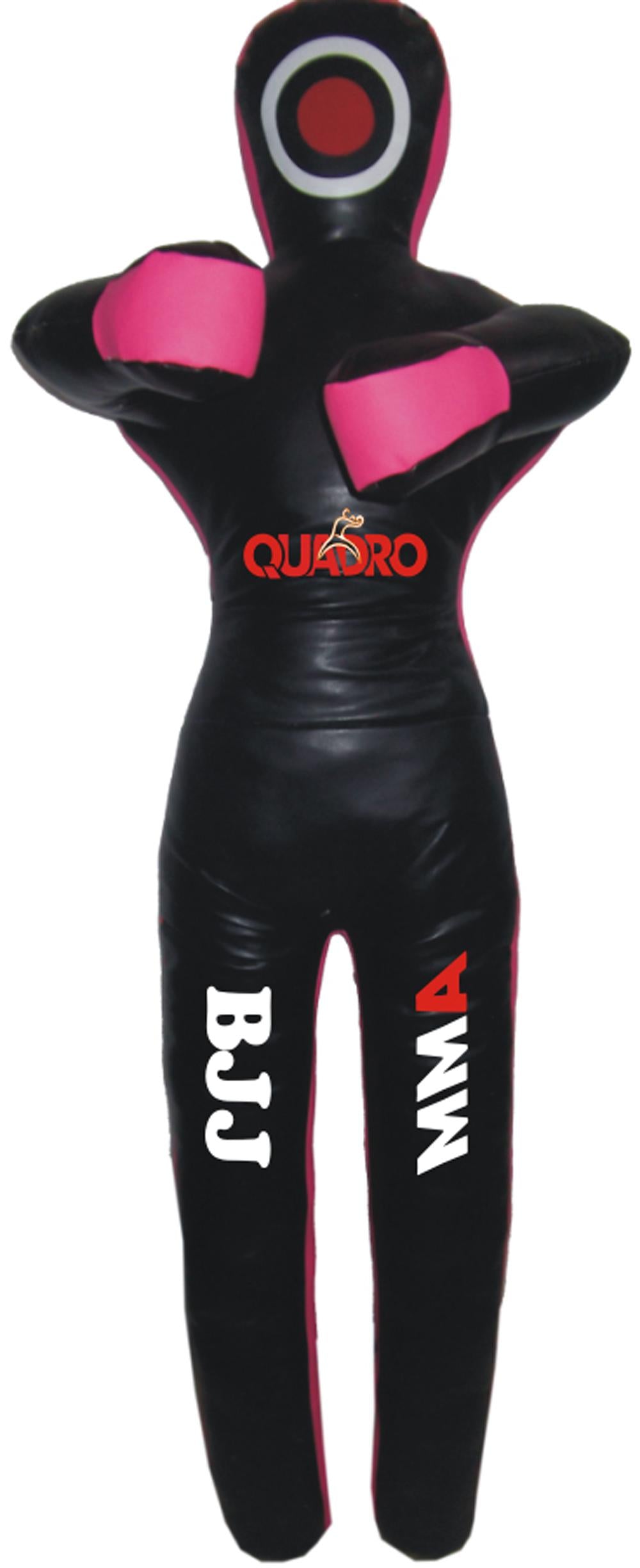 QUADRO MMA Martial Arts Grappling Dummy Jiu Jitsu Standing Position Punching Bag Black - 70 inches
