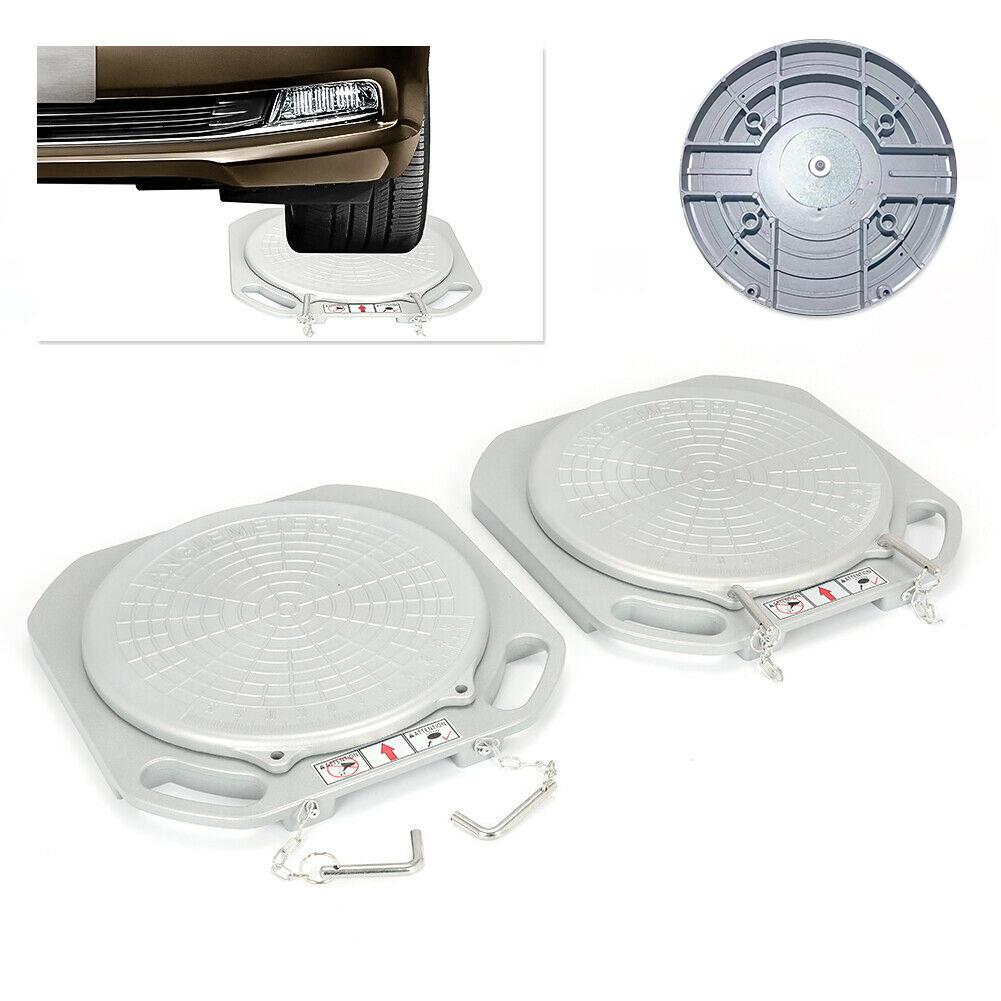 2 Wheel Alignment Turntable Plates 11,000 LBS Load Capacity + BridBlocks