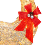 5ft Pre-Lit Reindeer Yard Christmas Decoration, Gold Holiday Deer w/ 150 Lights, Stakes, Zip Ties