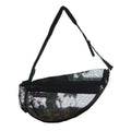 Fundle Pet Dog Cat Cool Carrier Bag Adjustable Strap Seethrough LarBlack