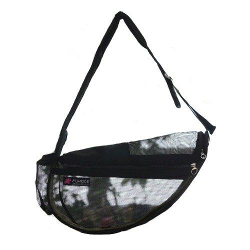 Fundle Pet Dog Cat Cool Carrier Bag Adjustable Strap Seethrough LarBlack