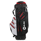 Ram Golf Waterproof Cart Bag - 14 Way Club Dividers Black/White/Red