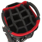 Ram Golf Waterproof Cart Bag - 14 Way Club Dividers Black/White/Red