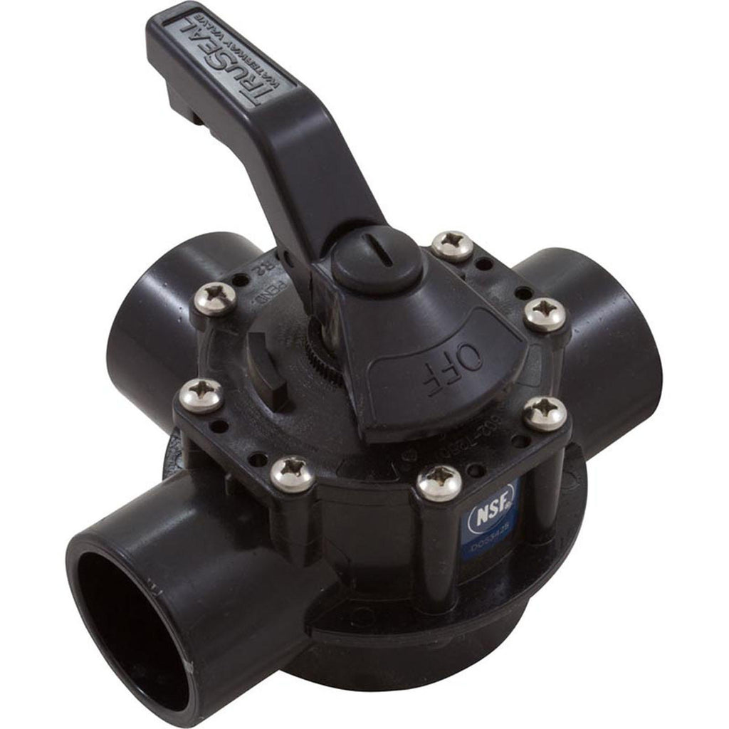 Waterway Plastics 1 1/2"S Tru Seal 3-Way Diverter Valve Assembly