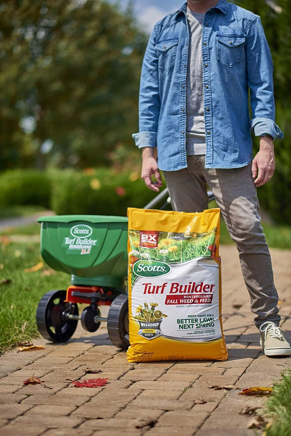 scotts turf builder winterguard fall weed and feed 3: covers up to 15,000 sq ft, fertilizer, 43 lbs., not available in fl