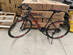 Road Bike Mountain Bicycle, HAIWAI 2021 Road Bike 700c Bicycle Cycling for Mens or Womens with 21 Speed Disc Brakes&amp;Full Suspension - 【US Warehouse Shipment】 (Red)