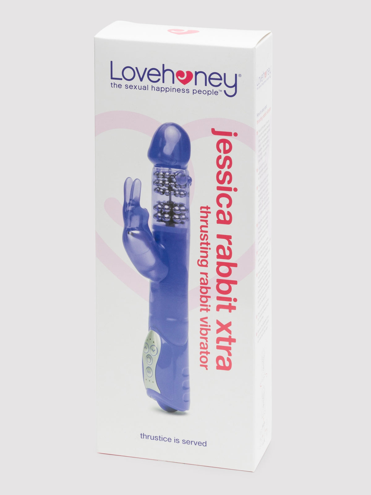 Lovehoney Jessica Rabbit Xtra 10 Function Thrusting Rabbit Vibrator, Purple