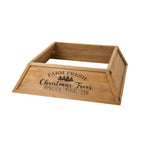 40 in. L Natural Wooden Trapezoid in. Farm Fresh in. Christmas Tree Collar (KD)