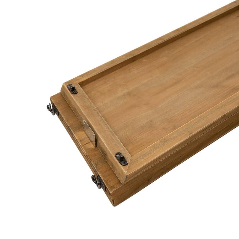40 in. L Natural Wooden Trapezoid in. Farm Fresh in. Christmas Tree Collar (KD)