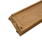 40 in. L Natural Wooden Trapezoid in. Farm Fresh in. Christmas Tree Collar (KD)