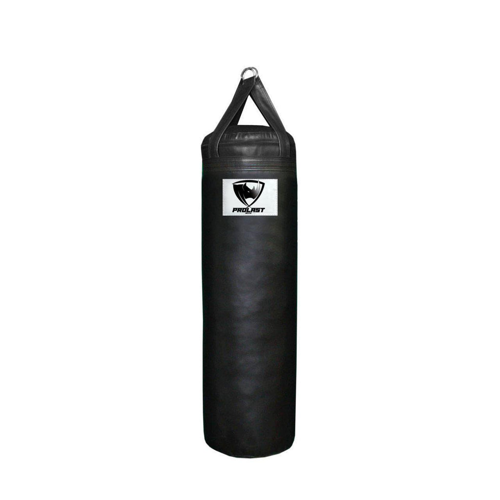 Prolast Heavy Bag for Punching and Kicking- Great for Boxing, MMA, Muay Thai and Kickboxing ( 4ft Black, FILLED with Bottom D-Ring), By Prolast