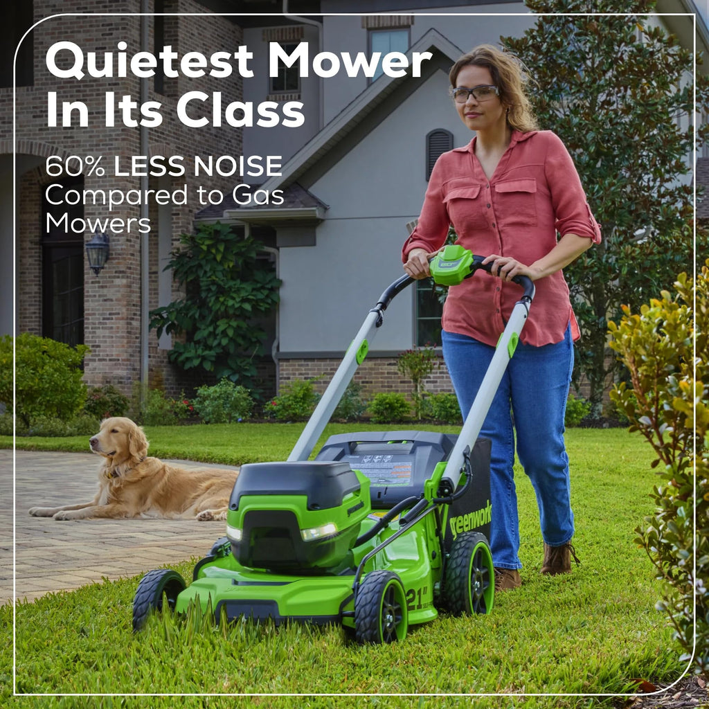 60V 21” Dual-Blade Self-Propelled Lawn Mower with (2) 5.0 Ah Batteries &amp; Rapid Charger