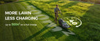40V Cordless Lawn Mower, 17 Inch Electric Battery Powered Lawn Mower with 2x4.0Ah Batteries, 6 Height Adjustment, 50L Grass Bag, 1200W Brushless Motor, 40min Runtime for 500㎡ Yard