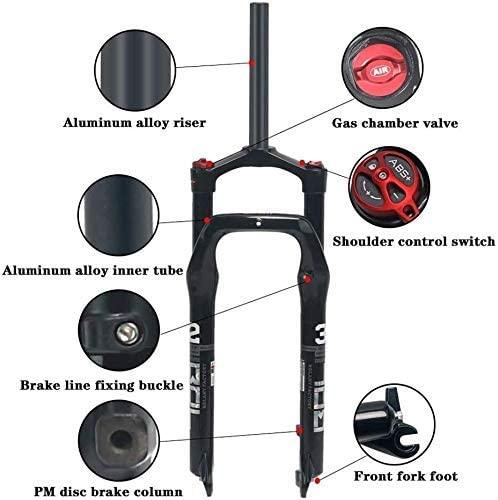 SJMFGF Road Bike Rigid Forks Electric MTB Beach Snow Bike Suspension Fork Aluminum Alloy Air Fork
