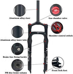 SJMFGF Road Bike Rigid Forks Electric MTB Beach Snow Bike Suspension Fork Aluminum Alloy Air Fork