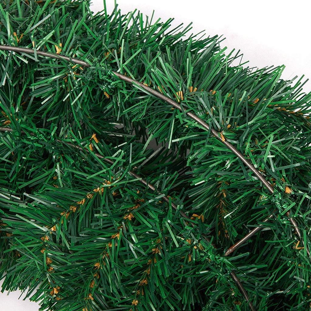 NYKK Front Door Wreath Artificial Green Pine  Christmas Wreaths 4 Sizes Christmas Pine s for Christmas, Home or Wedding Party Decorations (Green) Simulation Wreath (Size : 80cm)