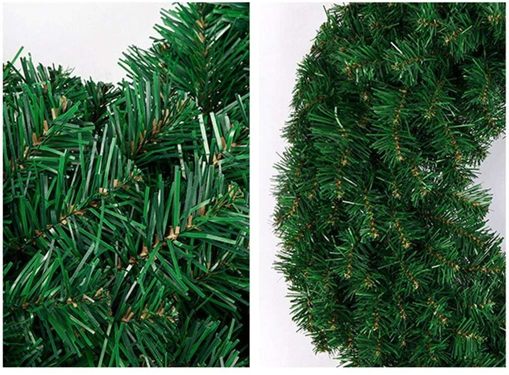 NYKK Front Door Wreath Artificial Green Pine  Christmas Wreaths 4 Sizes Christmas Pine s for Christmas, Home or Wedding Party Decorations (Green) Simulation Wreath (Size : 80cm)