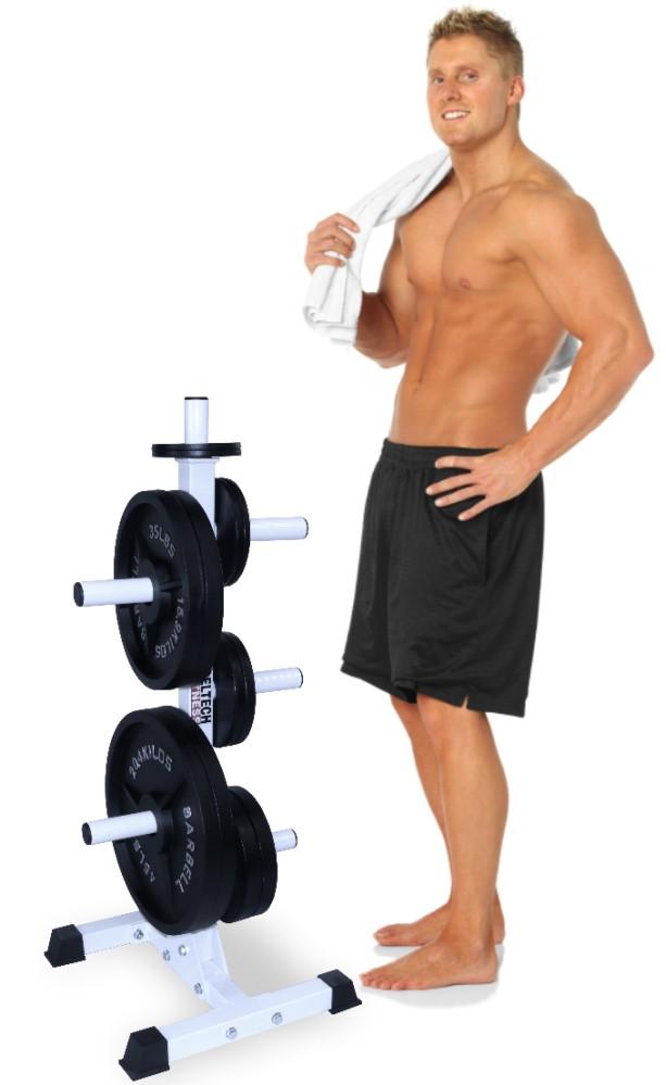 Heavy Duty Vertical Pro Olympic Weight Tree (DF7600) by Deltech Fitness