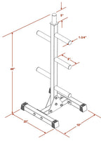 Heavy Duty Vertical Pro Olympic Weight Tree (DF7600) by Deltech Fitness