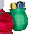 Glitzhome 11.81''H Outdoor Winter Christmas Lighted Inflatable Santa Décor