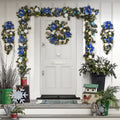 2.3 ft. Artificial Christmas Garland Pre-Lit Teardrop Swag Wreath Garland Hang Ornaments