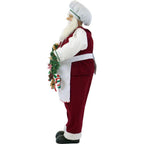 36 in. Chrismtas Dancing Baking Santa with Apron and Christmas Cookie Garland