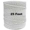DN_OUT Beautiful and Durable Natural White Cotton Rope - 1 1/2 Inches - 25 Feet.