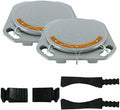 One Pair Aluminum Turntable Wheel Alignment 360閹 Rotating Turn Plate Table 3 Ton