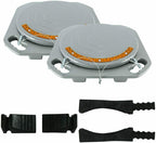 One Pair Aluminum Turntable Wheel Alignment 360閹 Rotating Turn Plate Table 3 Ton