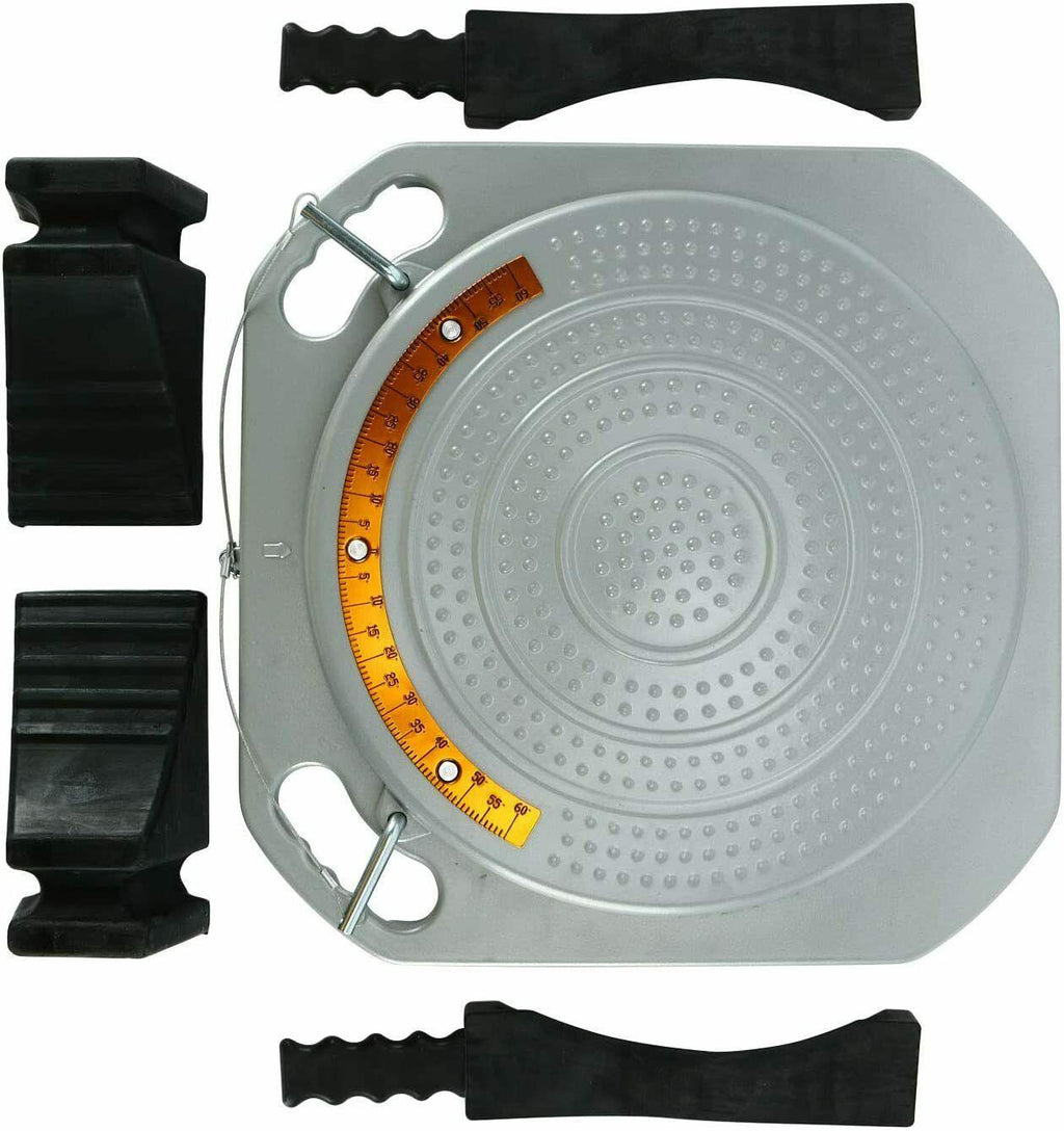One Pair Aluminum Turntable Wheel Alignment 360閹 Rotating Turn Plate Table 3 Ton