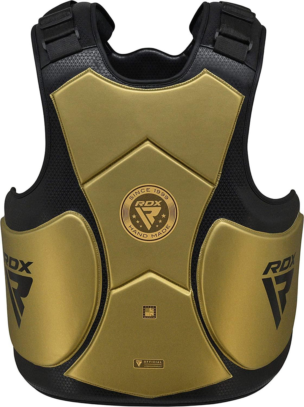 RDX Chest Guard MMA Training, Maya Hide Leather MARK Pro TRI-LIRA Padded Adjustable Body Protector