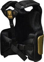 RDX Chest Guard MMA Training, Maya Hide Leather MARK Pro TRI-LIRA Padded Adjustable Body Protector