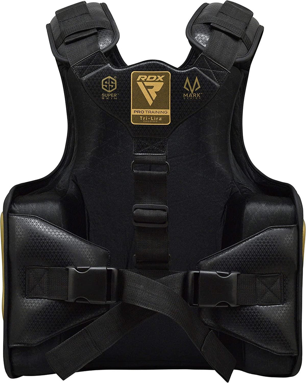 RDX Chest Guard MMA Training, Maya Hide Leather MARK Pro TRI-LIRA Padded Adjustable Body Protector