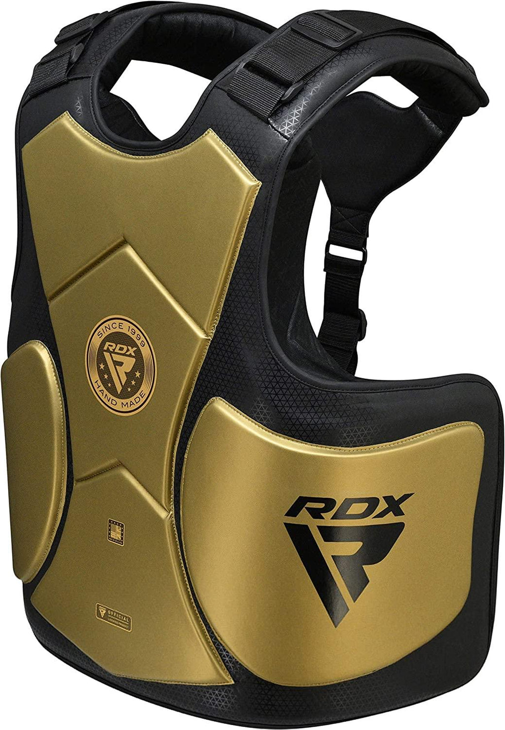 RDX Chest Guard MMA Training, Maya Hide Leather MARK Pro TRI-LIRA Padded Adjustable Body Protector