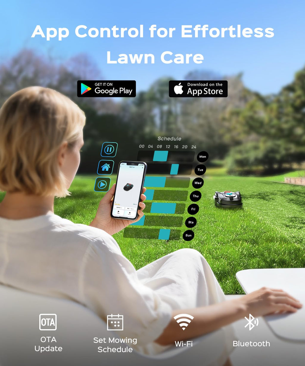 2026 M800Plus Robot Lawn Mower, GPS &amp; 3D Vision, with 32.8 ft Magnetic Stripe, Obstacle Avoidance, Auto-Charging, APP Control, Bow-Shaped Mowing for Lawns up to 8611 sq.ft (Jet Black)