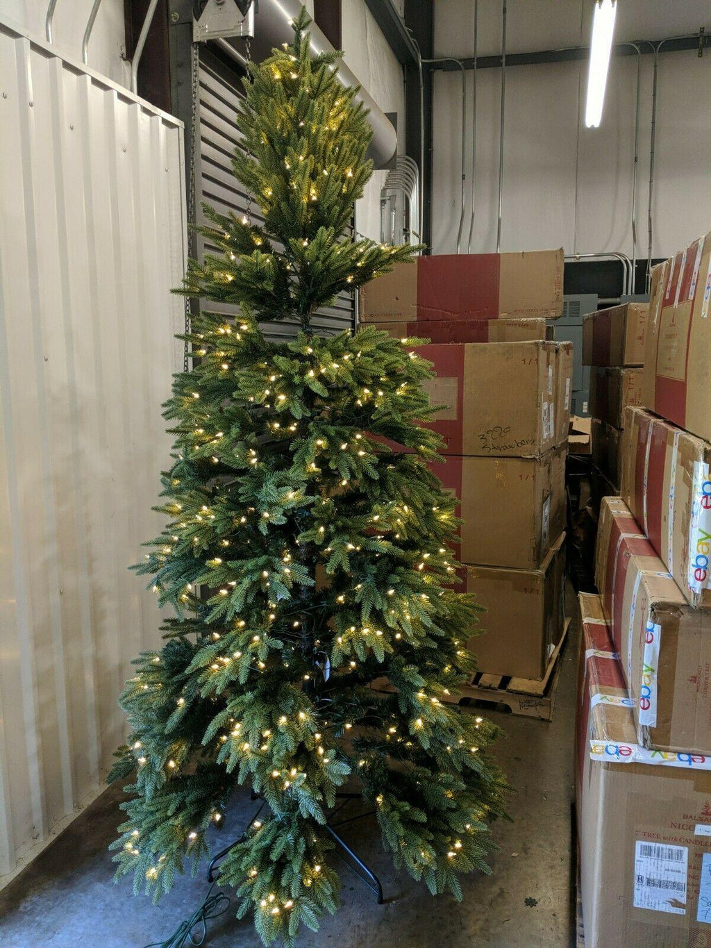 OpenBox Balsam Hill Silverado Slim 8' Tree with Candlelight LED Lights Christmas