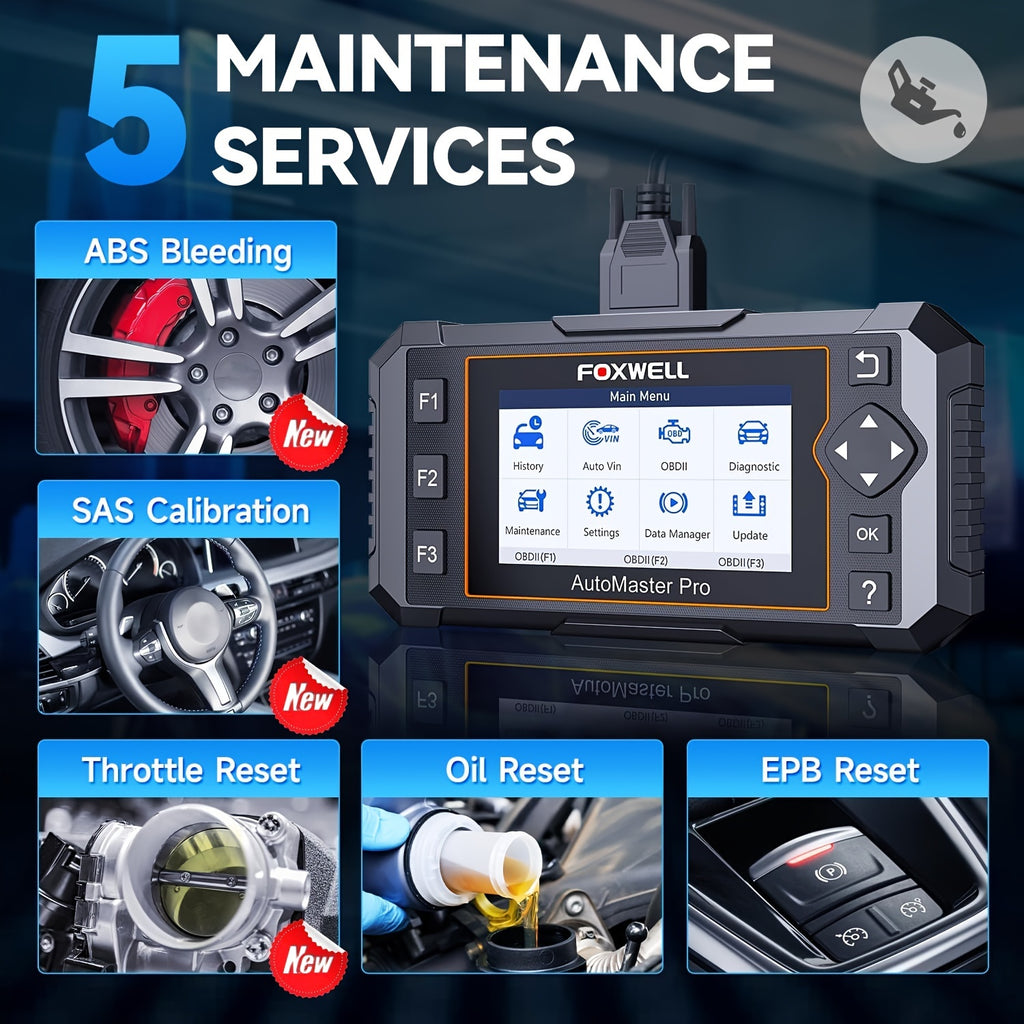 FOXWELL NT614 Elite OBD2 Scanner Diagnostic Tool, ABS SRS Airbag Engine Transmission Automotive Scan Tool Code Reader