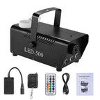 Viafly Wireless Control LED 500W Fog Smoke Machine Remote RGB Color Smoke Ejector LED QWEGF2141