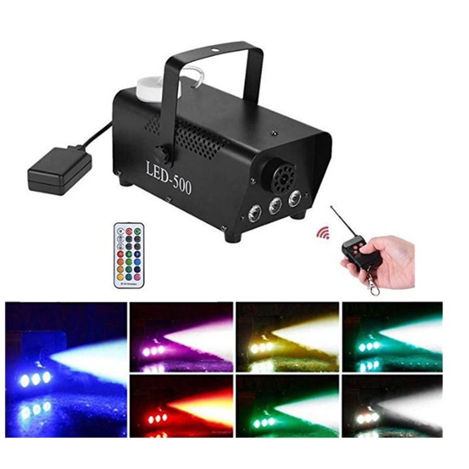 Viafly Wireless Control LED 500W Fog Smoke Machine Remote RGB Color Smoke Ejector LED QWEGF2141