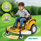 12V Zero Turn Lawn Mower Tractor Toy - Riding Lawn Mower, Outdoor Toys, Kids Electric Car, Ride On Tractor, Dual Handle, Twist and Turn, Speed to 3MPH, Max Weight of 77lbs, A3-7, Yellow
